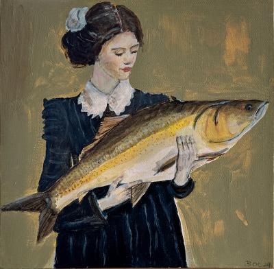 Woman with Trout