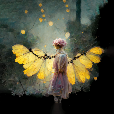 Yellow Angel #59 "Pollute the air with kindness"
