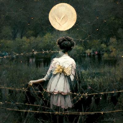 Moonlight drowns out all but the brightest stars