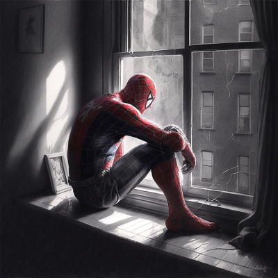 Bored Spider-Man